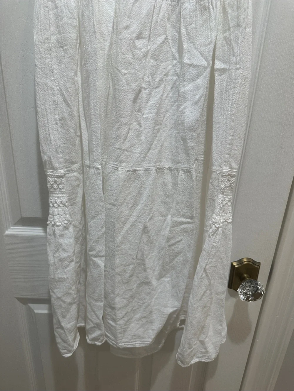 White Maxi Strapless Boho Dress